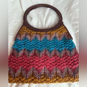 Joomi Joolz Y2KBoho Vintage Colorful Hoop Handle Purse